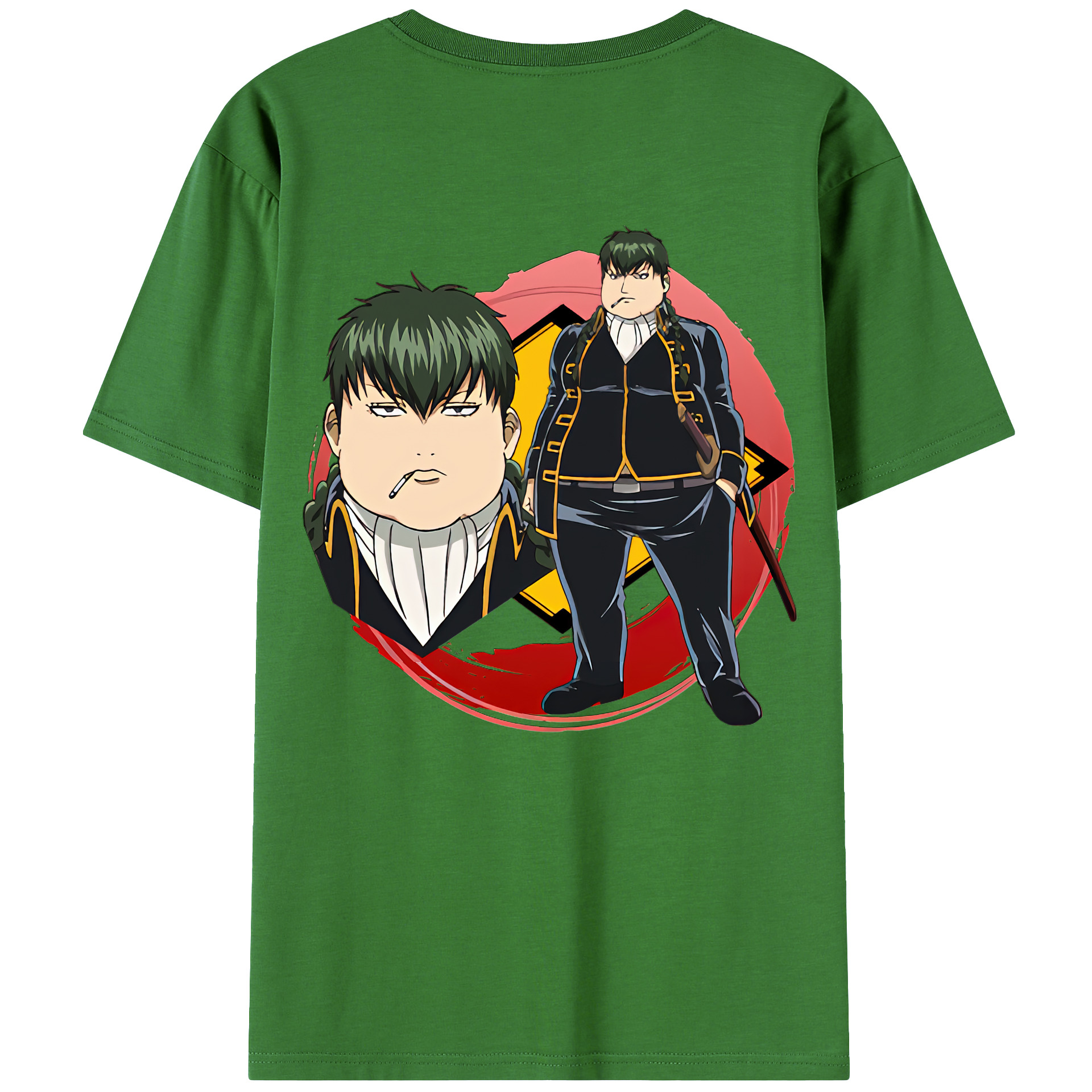 （画像用） ぎんたま 坂田銀時（さかたぎんとき） 神楽 志村新八（しむら しんぱち） GINTAMA Sakata Gintoki Kagura Shimura Shinpachi レディース半袖Tシャツ(バックプリント)